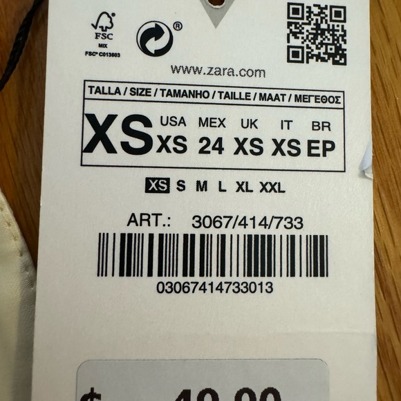 ZARA Silk pants (new with tags) size XS - Picture 4 of 7